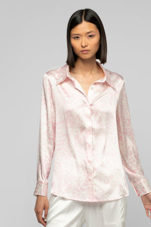 Chemise Levy léopard rose en soie mode femme luxe
