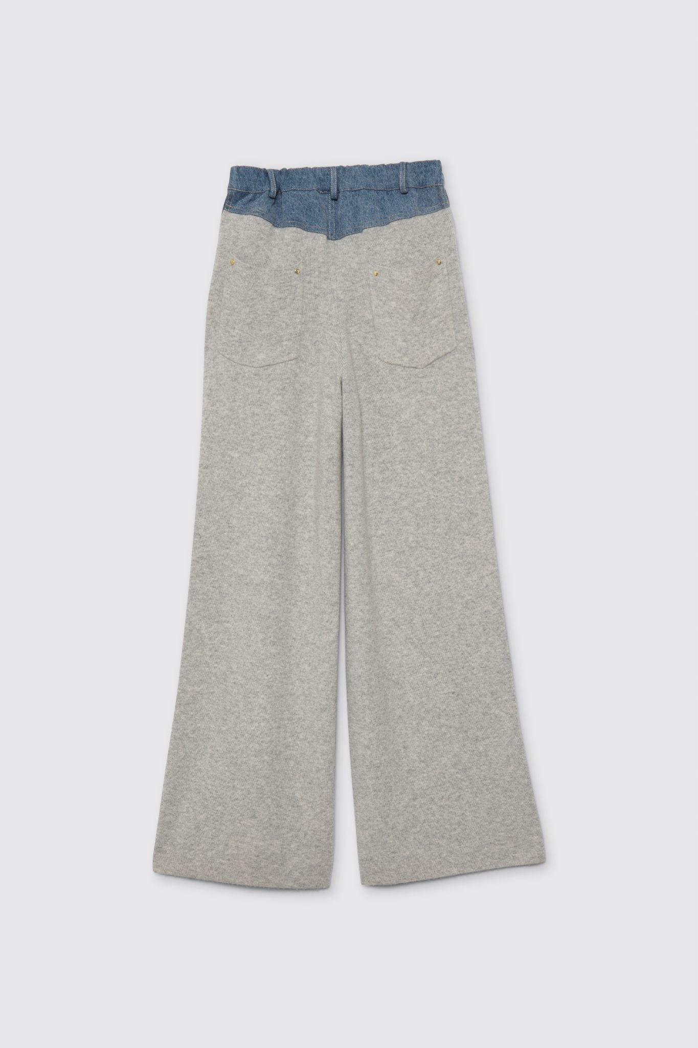 Pantalon BINA gris en laine mérinos cachemire haut de gamme MAX&MOI