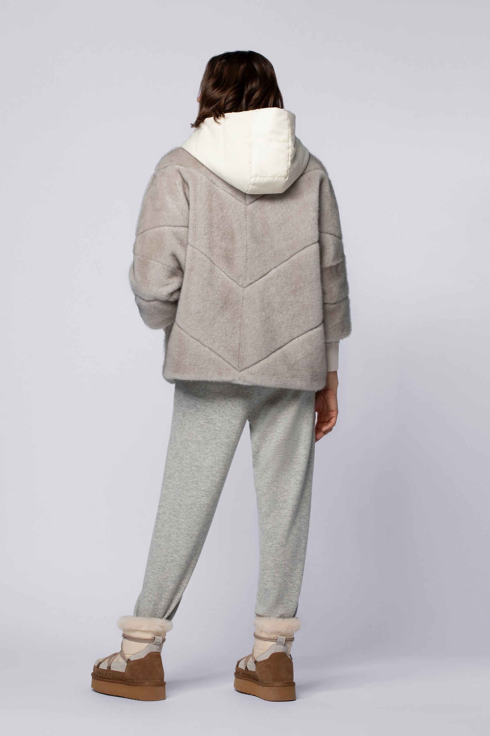 Maby grey coat | Faux fur | Luxury Women's Fashion – Maxemoi