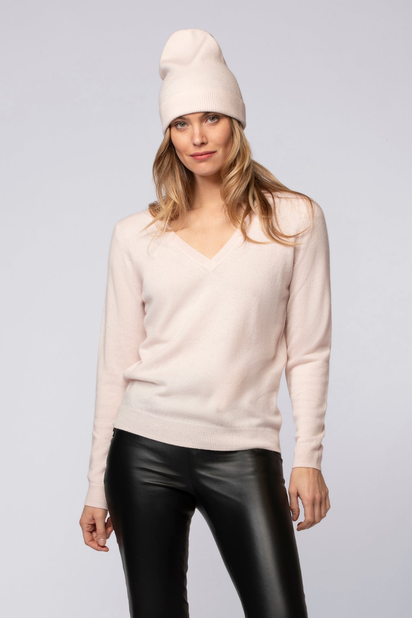 Pull PALANI rose chamallow en cachemire haut de gamme MAX&MOI