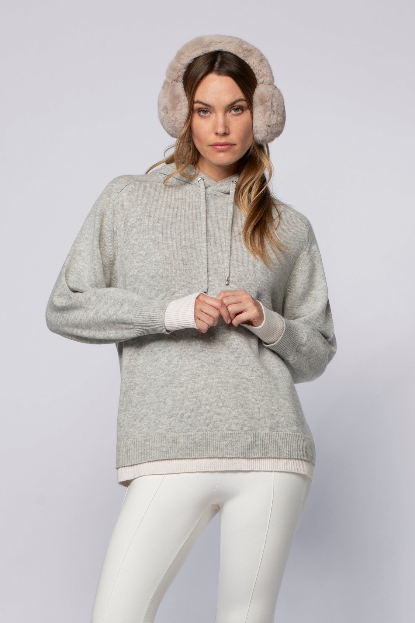 Pull PANO gris en laine cachemire haut de gamme MAX&MOI