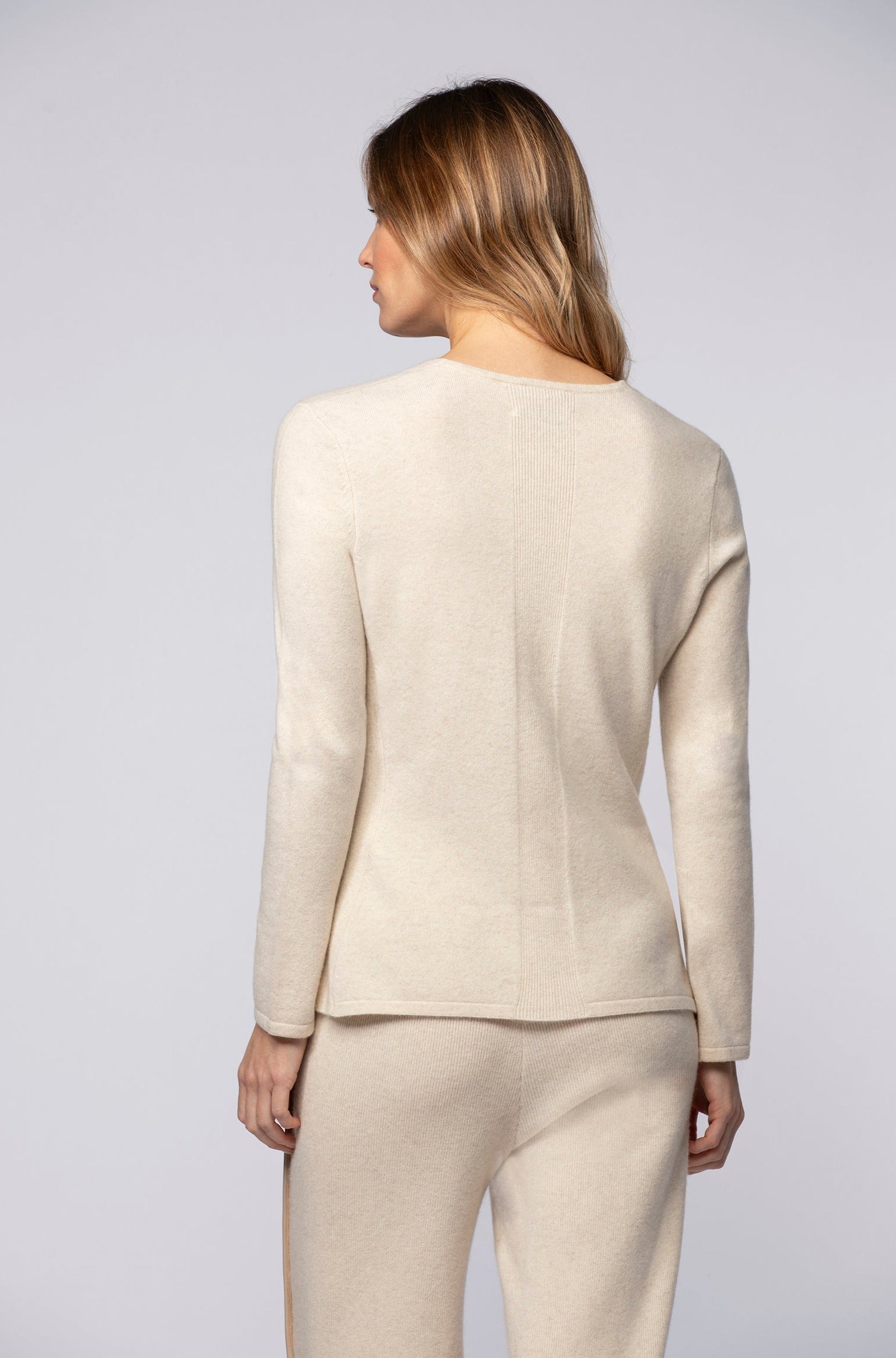 Pull PELMA beige en laine cachemire haut de gamme MAX&MOI