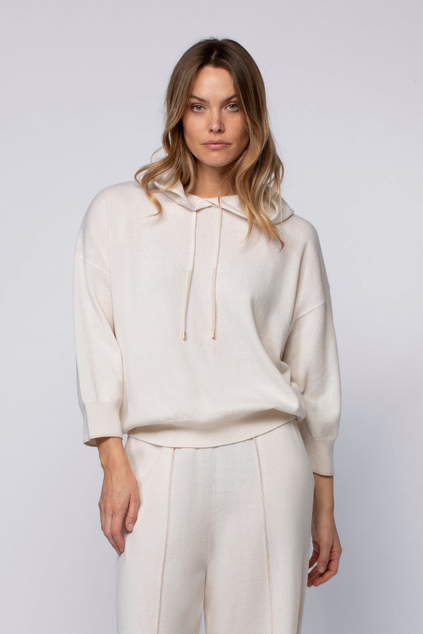 Pull PHILLIE blanc en laine cachemire haut de gamme MAX&MOI