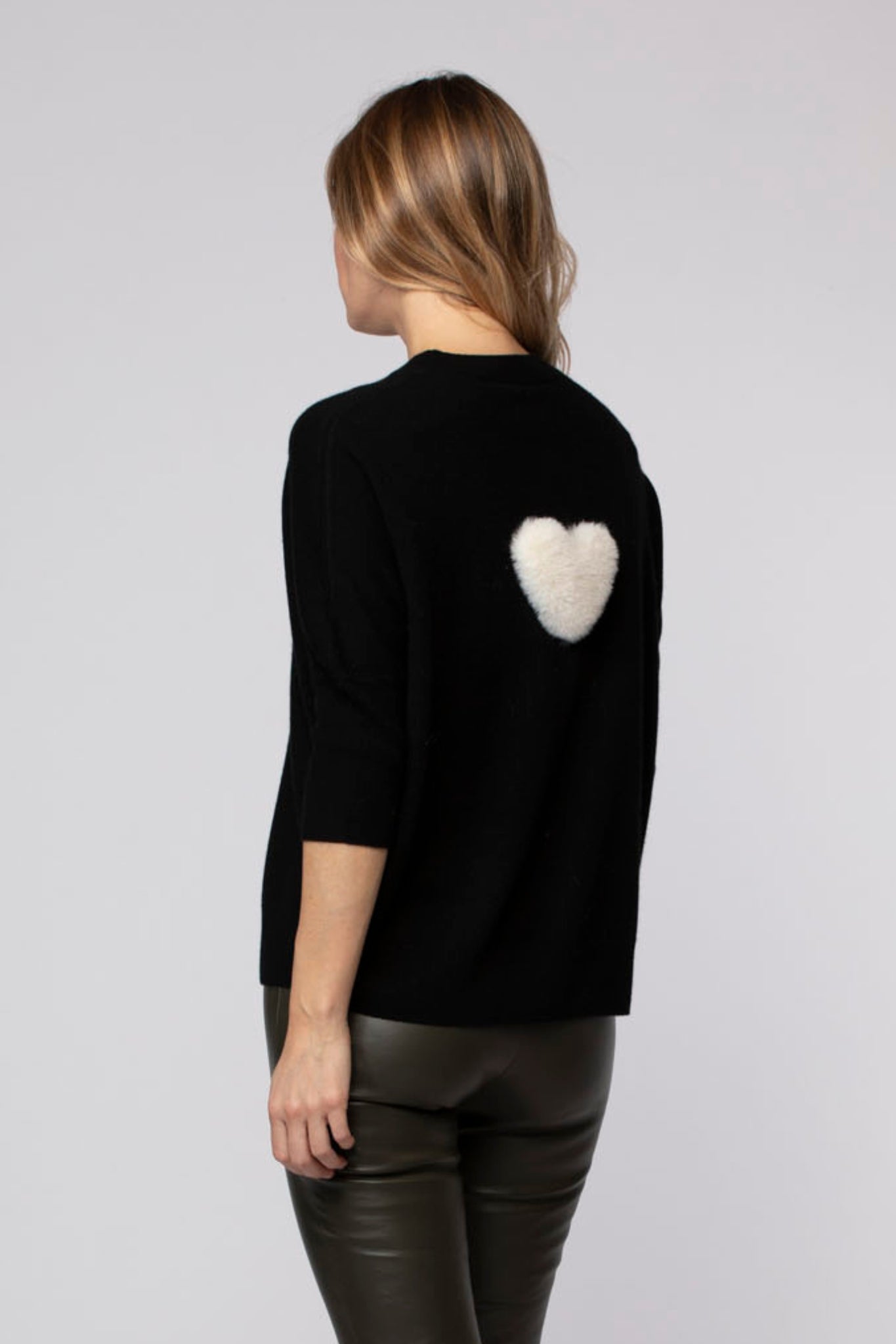 Pull PIBA noir en laine cachemire haut de gamme MAX&MOI