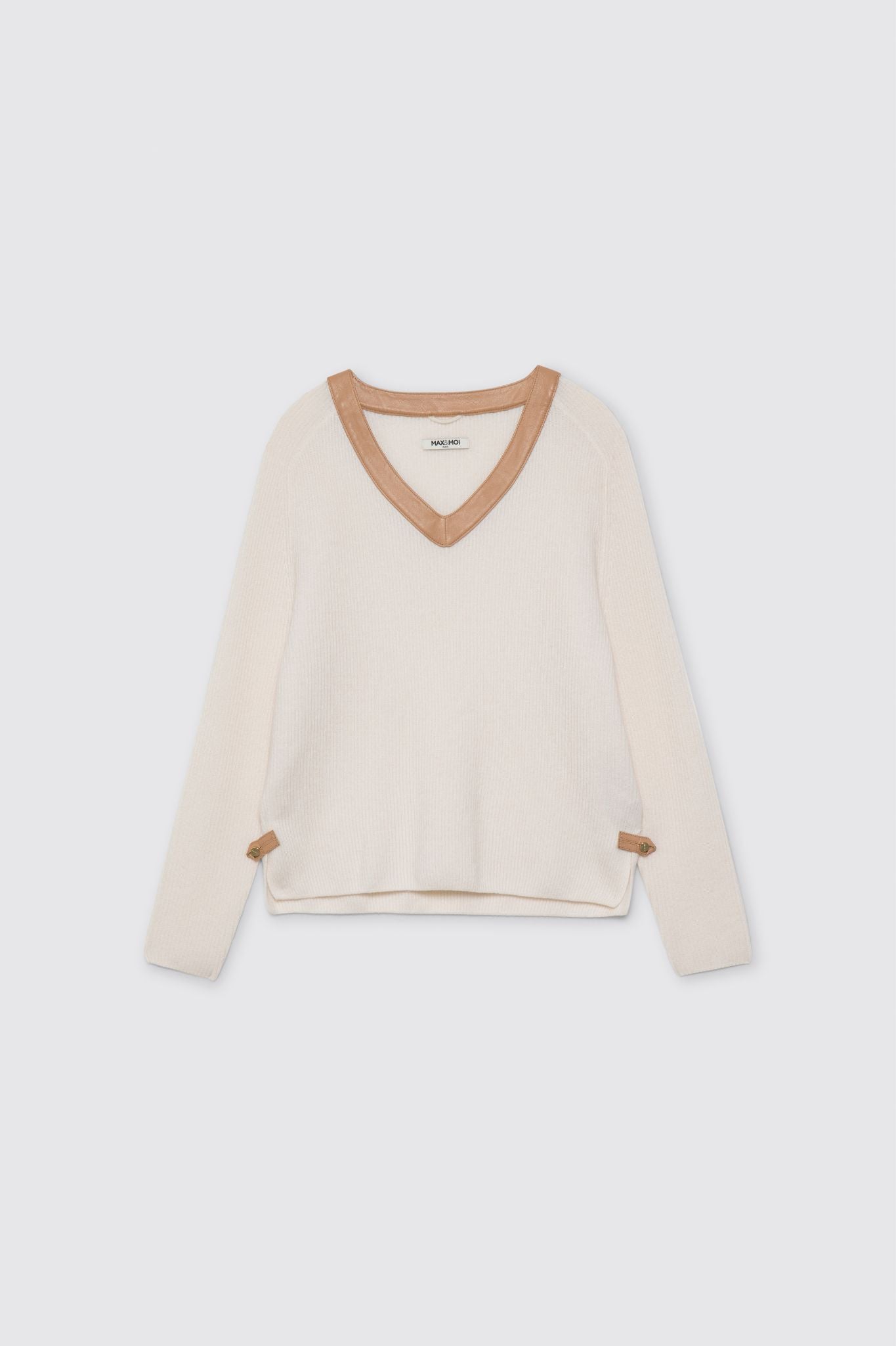 Pull PRESTON blanc en laine cachemire haut de gamme MAX&MOI