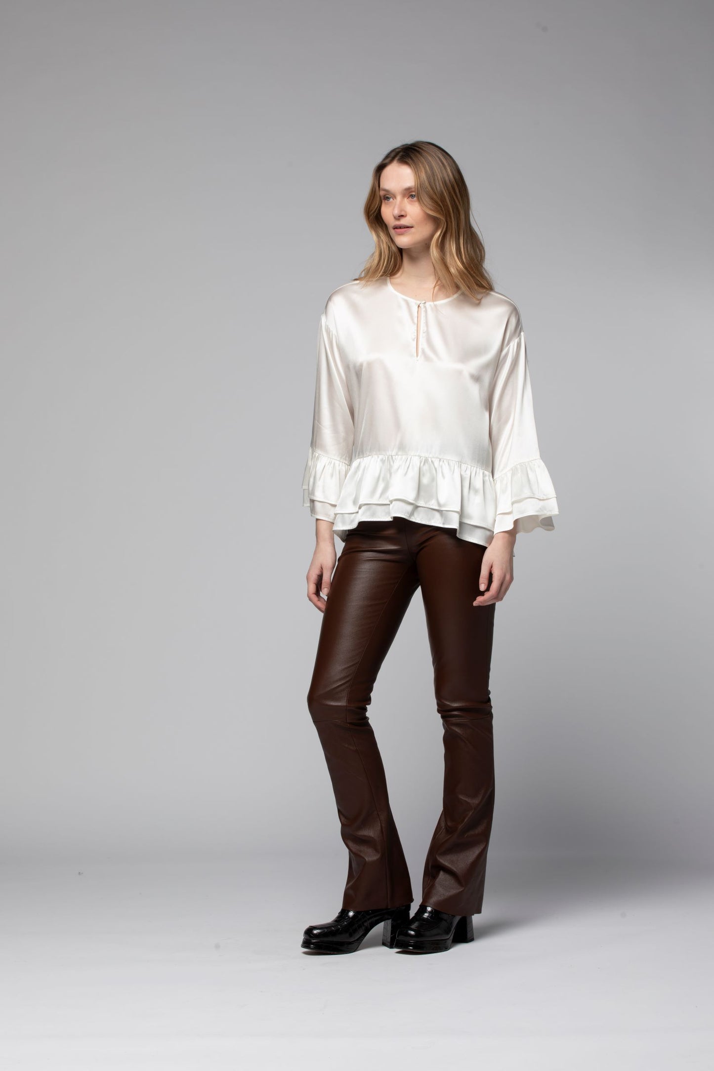 Legging en cuir BEYINA