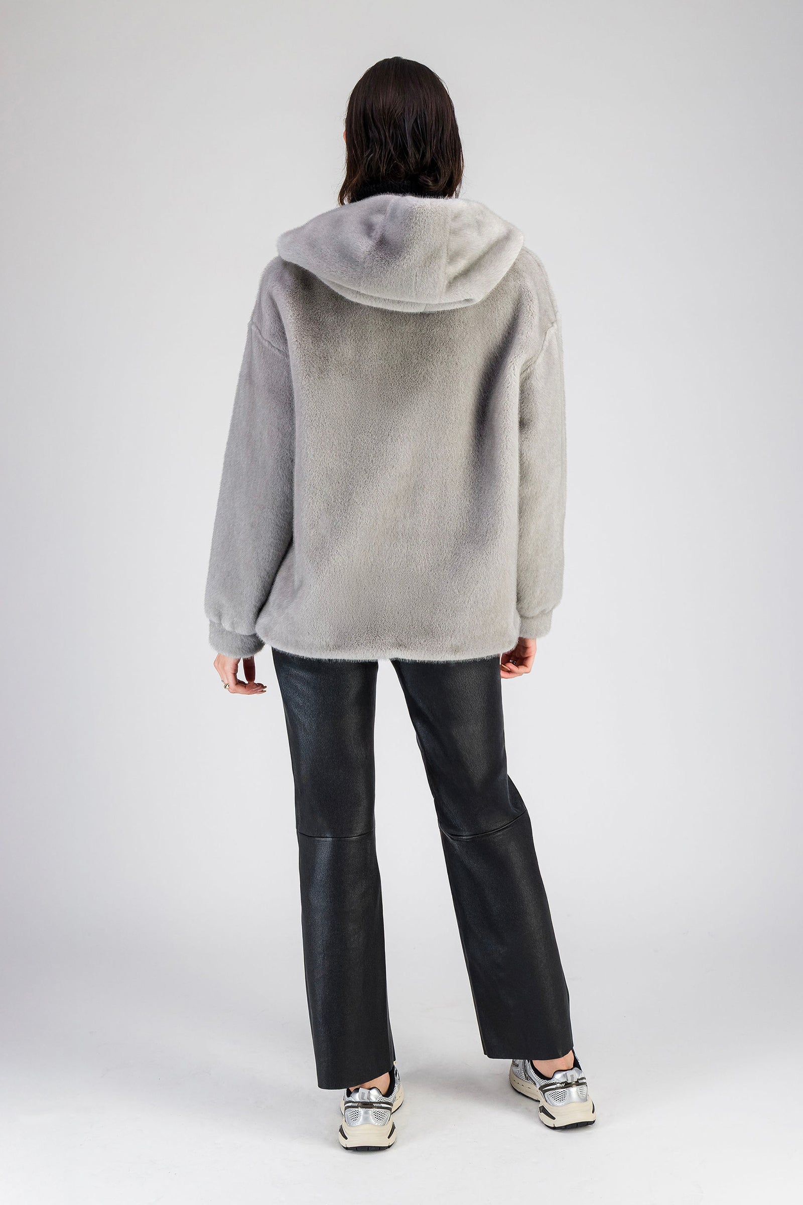 Mae grey faux fur coat M&M By MAX&MOI | Women's Luxury Fashion