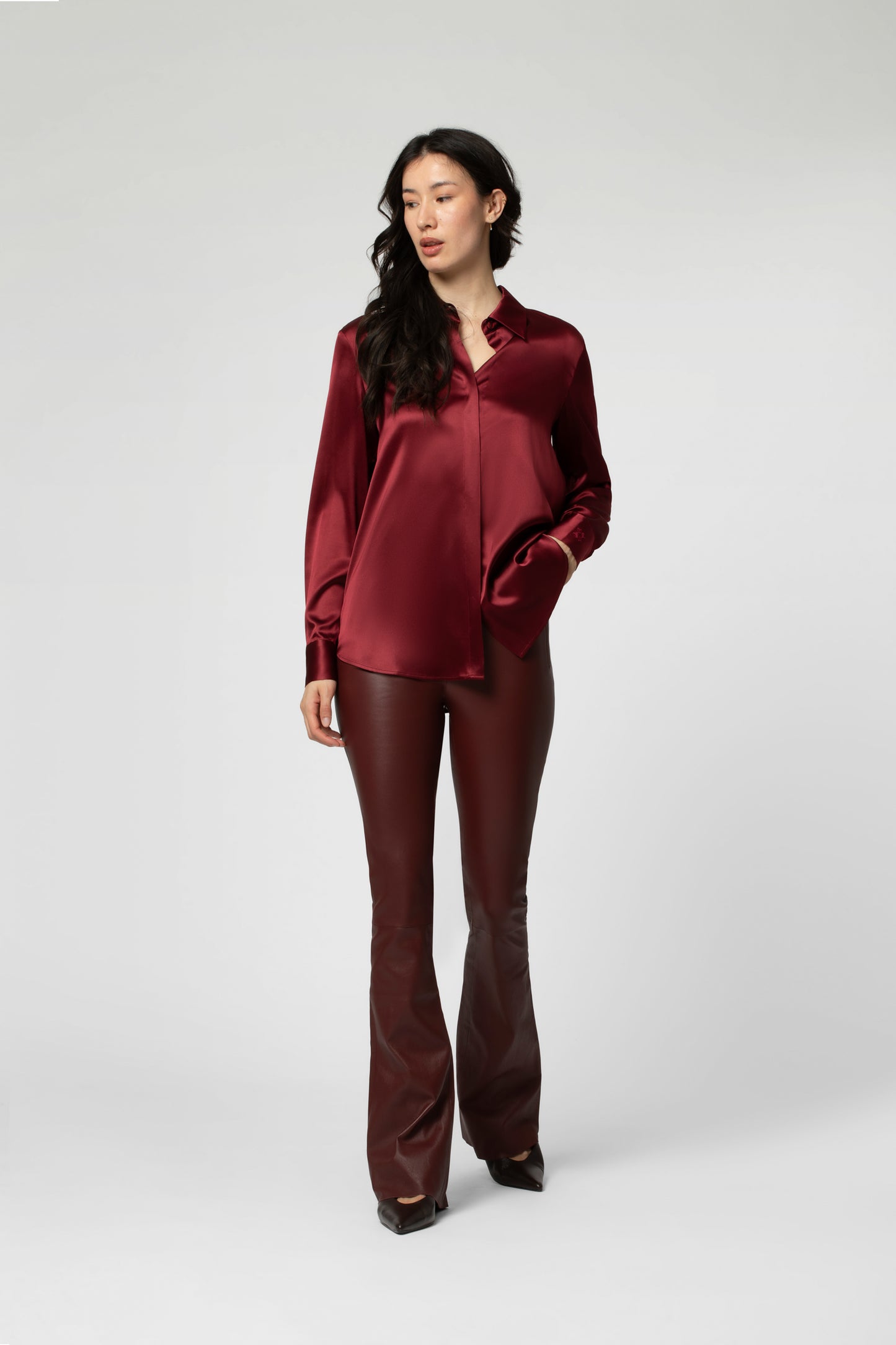 Legging en cuir BEYINA