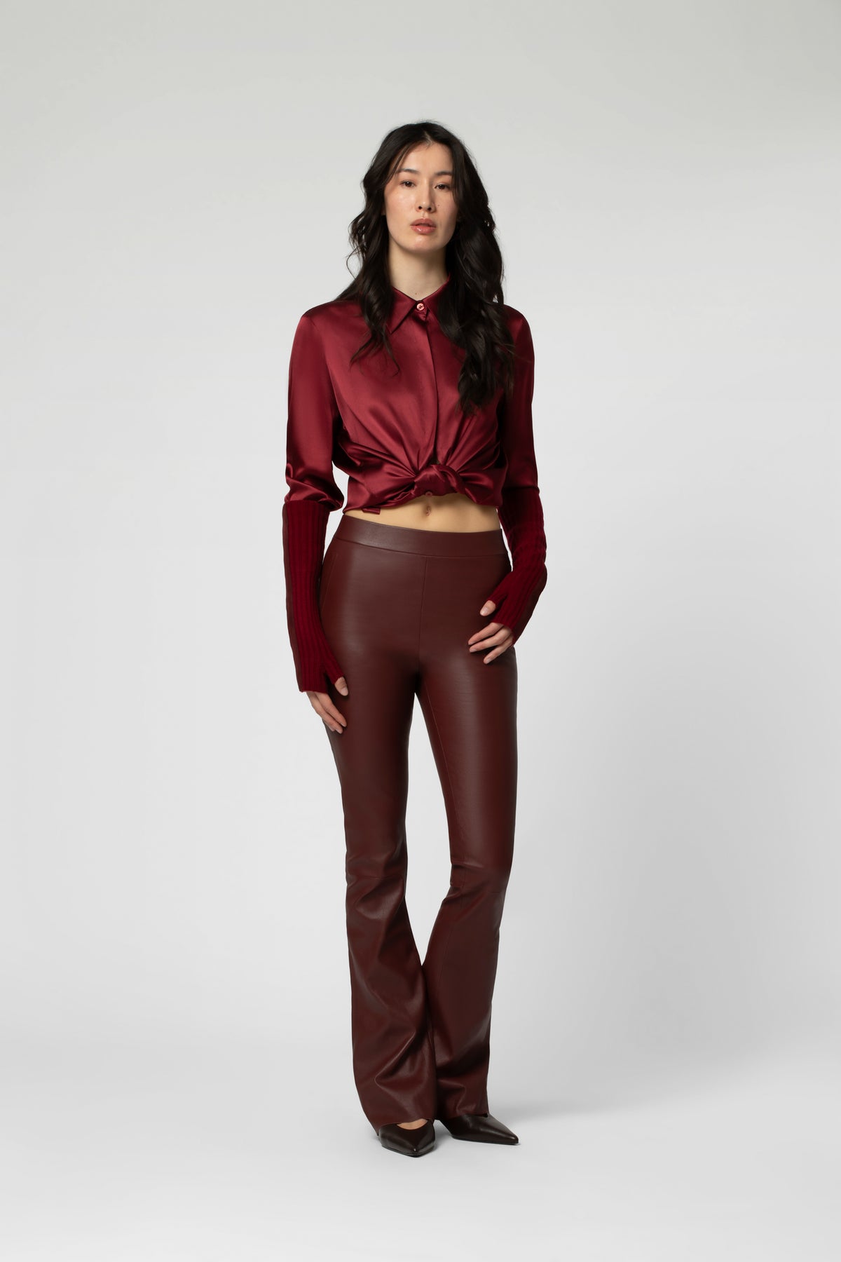 Legging en cuir BEYINA