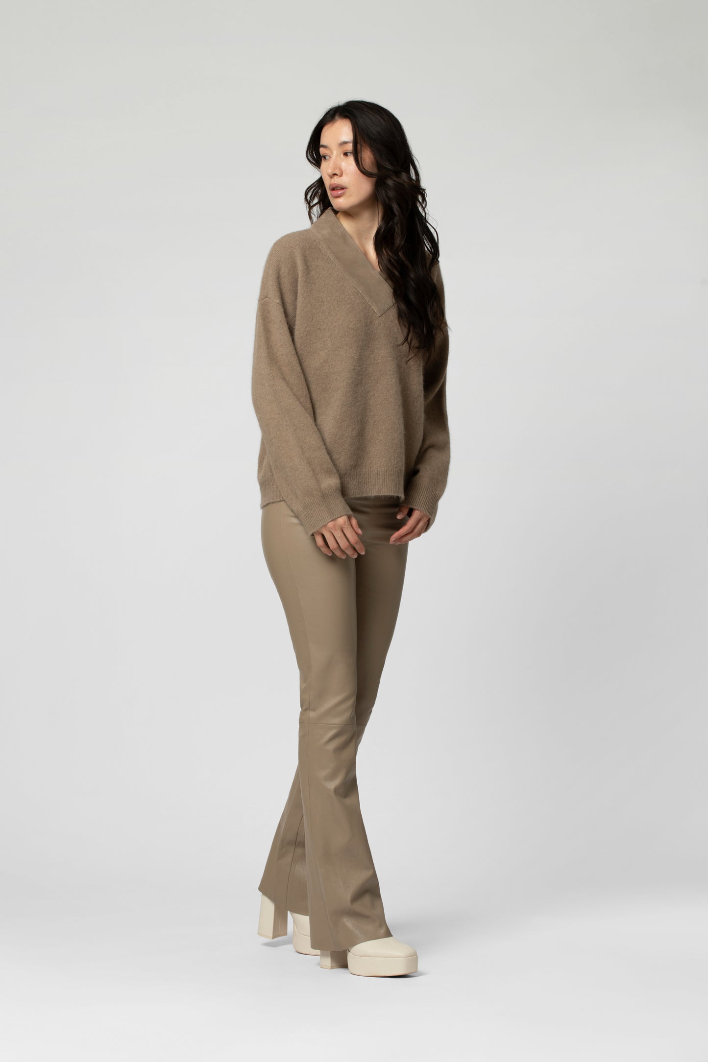 Legging en cuir BEYINA
