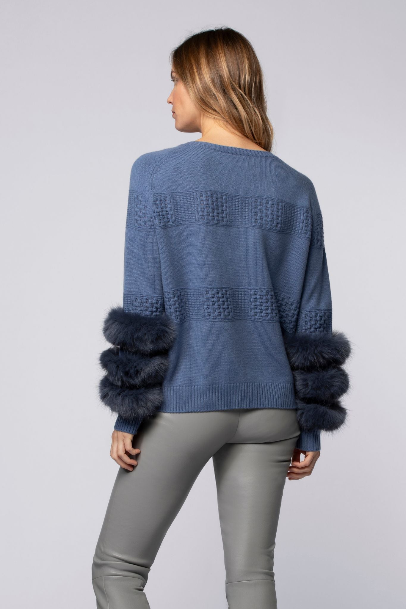 Pull PULPA bleu océan en laine cachemire haut de gamme MAX&MOI