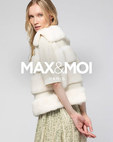 Veste sans manches en fausse fourrure MAX&MOI coloris blanc vêtement femme mode luxe