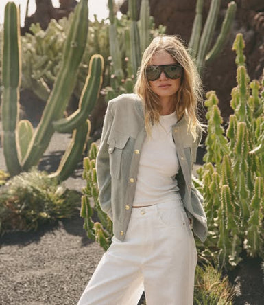 Veste cachemire et daim MAX&MOI collection premium femme