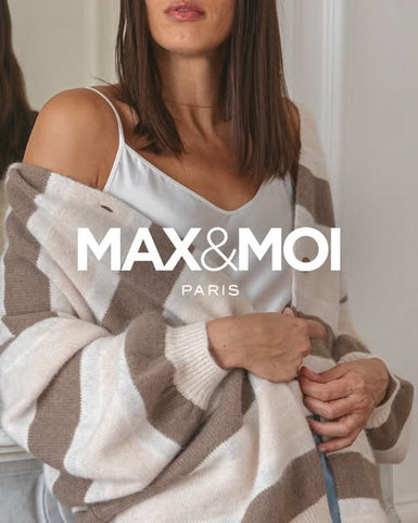 Gilet cachemire femme en maille créative MAX&MOI et caraco en soie fluide
