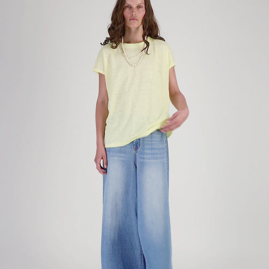 T-shirt jersey de lin style élégant MAX&MOI mode femme luxe contemporain sun