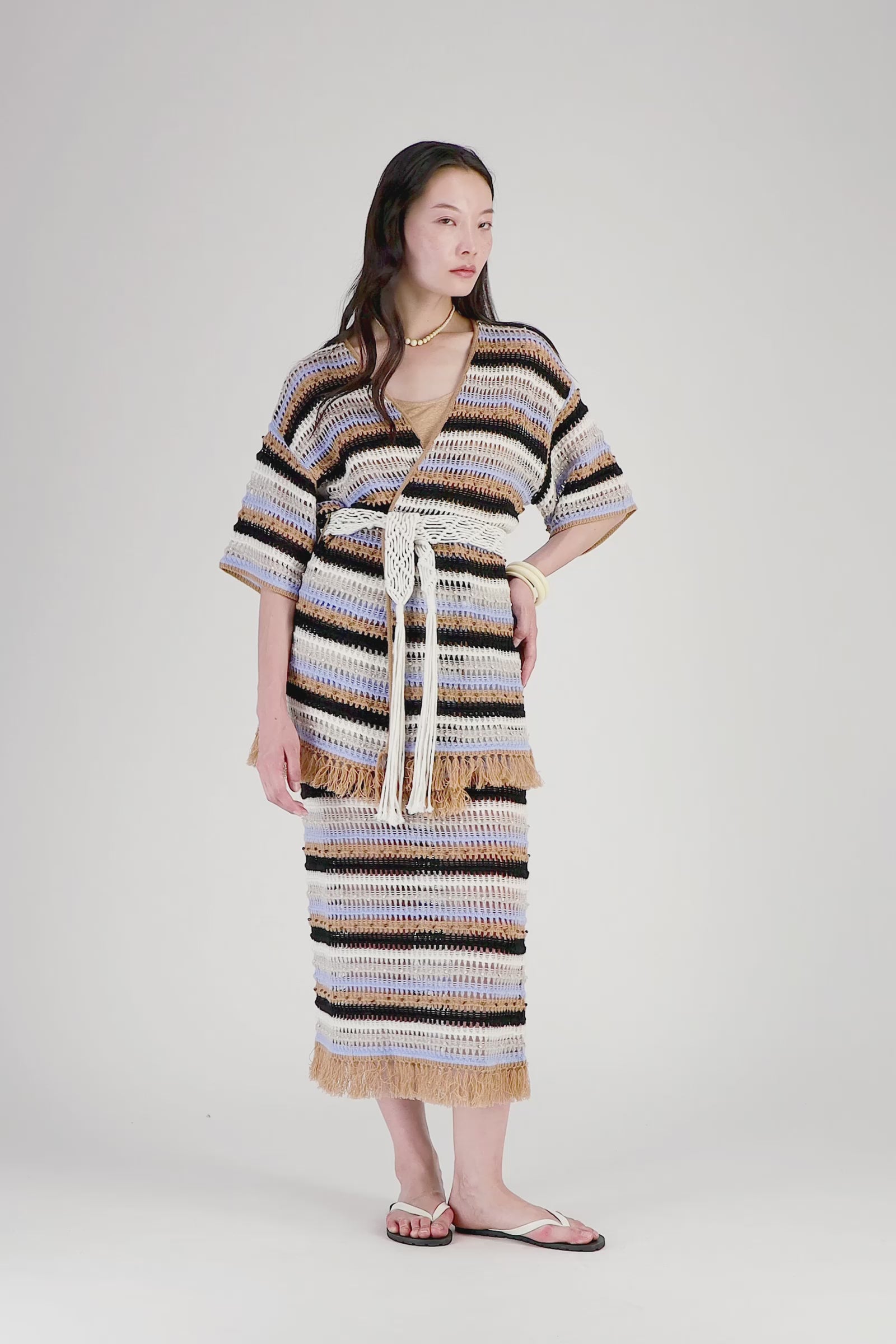 Gilet cachemire femme luxe maille crochet MAX&MOI blanc