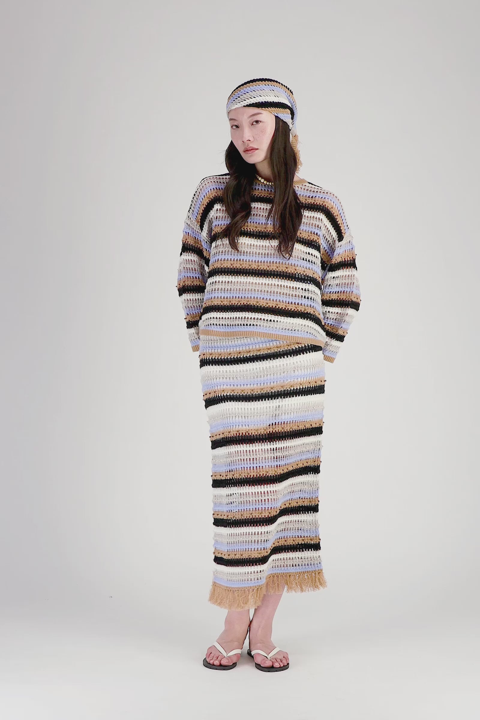 Pull cachemire multicolore maille été femme luxe MAX&MOI
