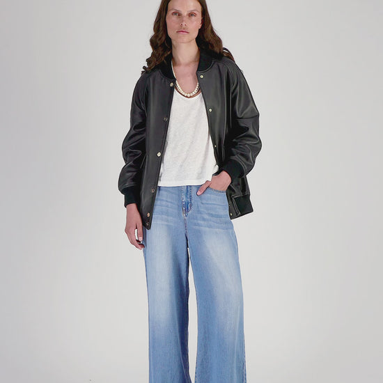 Veste cuir femme mode luxe MAX&MOI noir