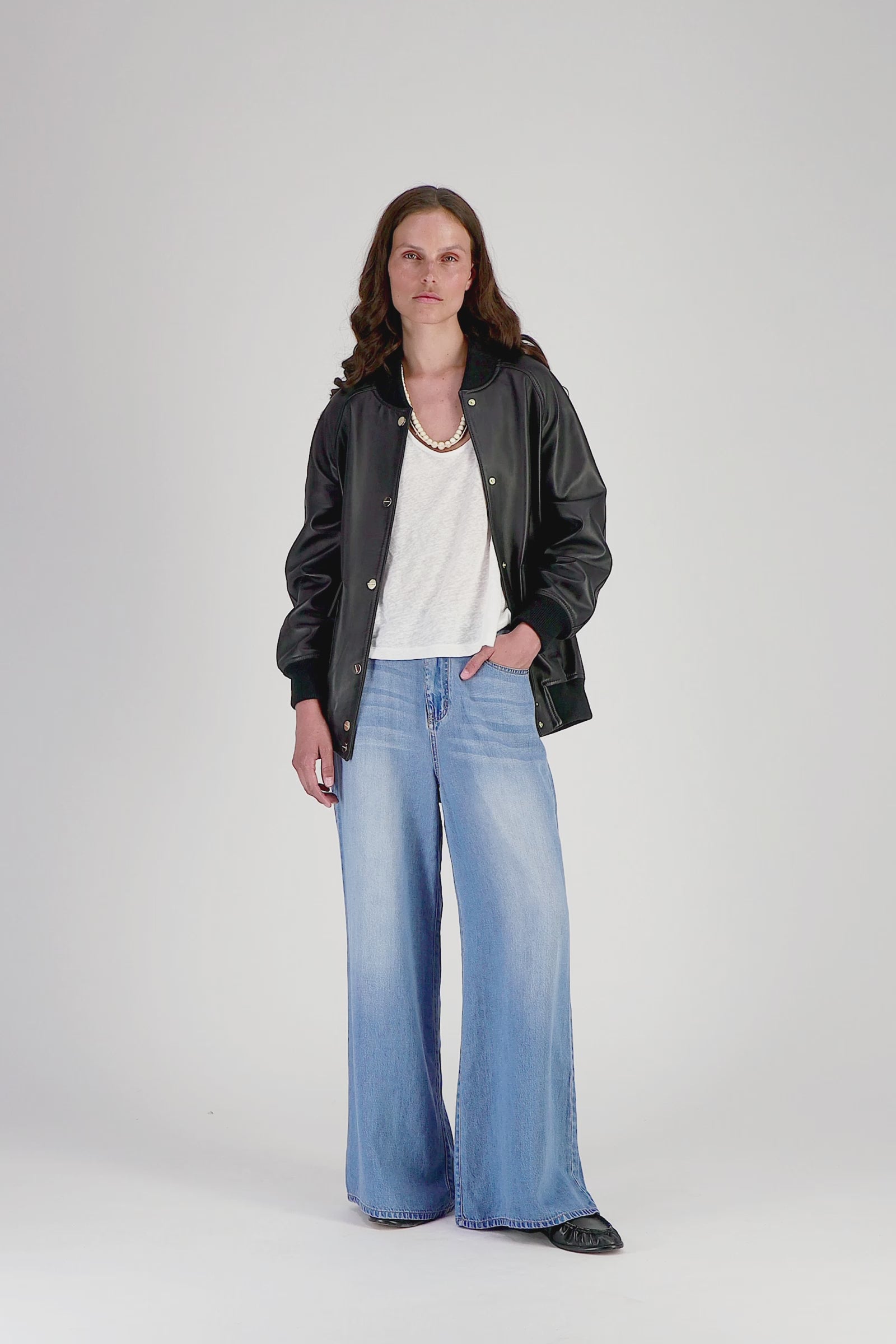 Veste cuir femme mode luxe MAX&MOI noir