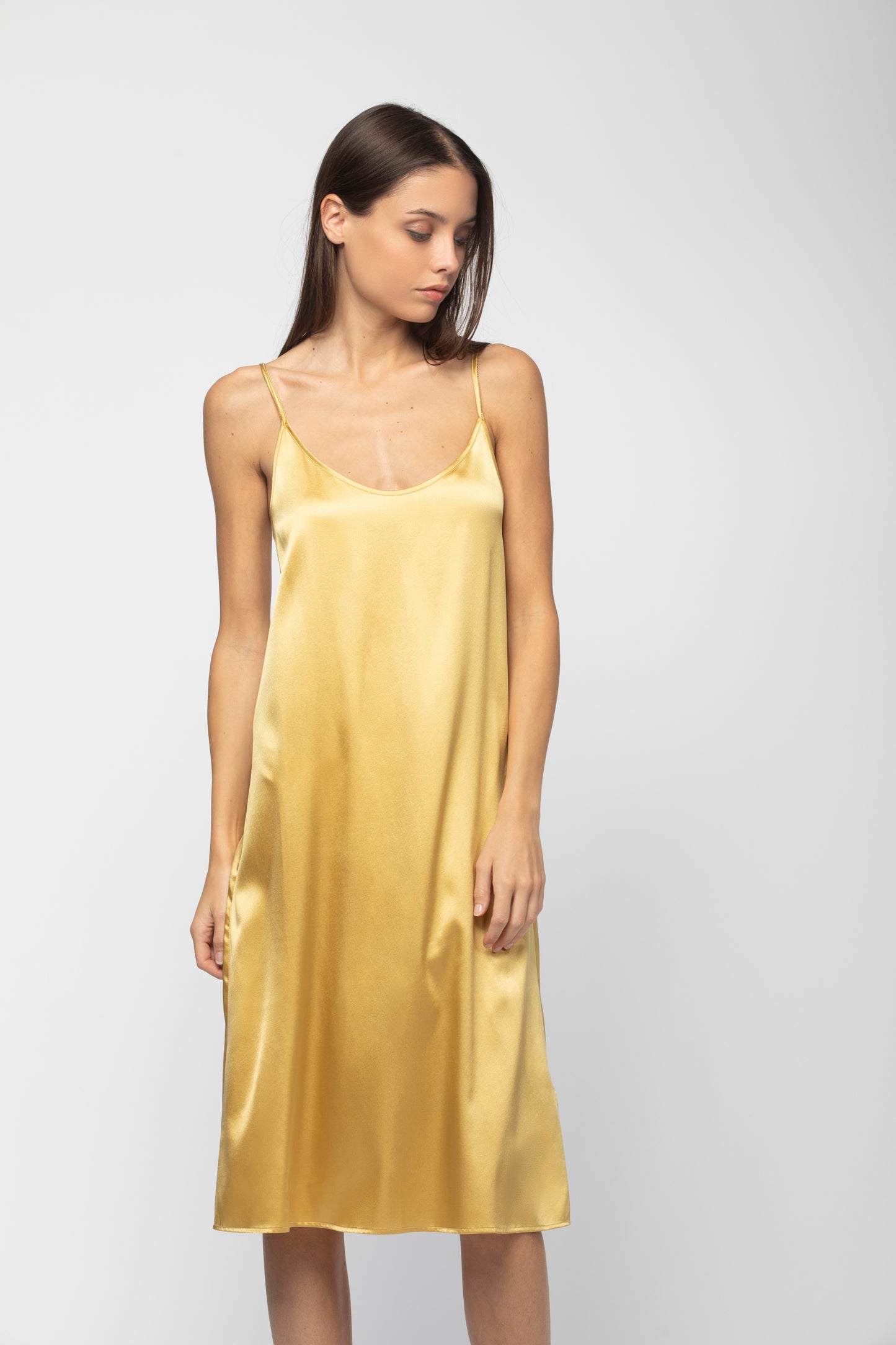 YANGA Saffron silk dress