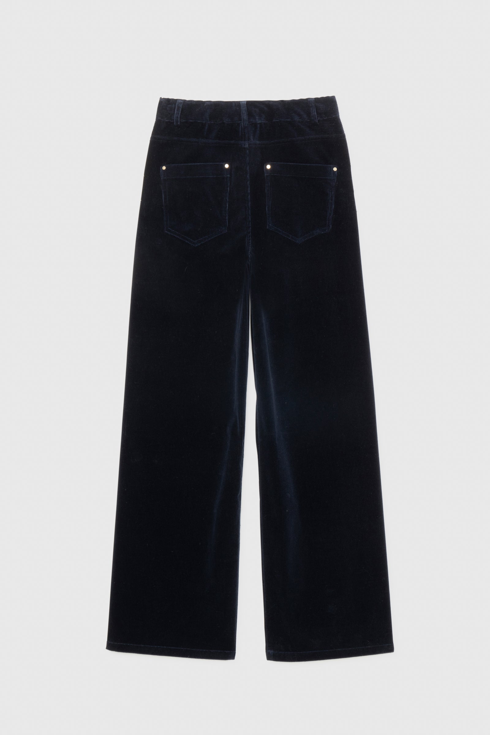 Pantalon BASILIA bleu marine Coton Elasthanne haut de gamme femme MAX&MOI