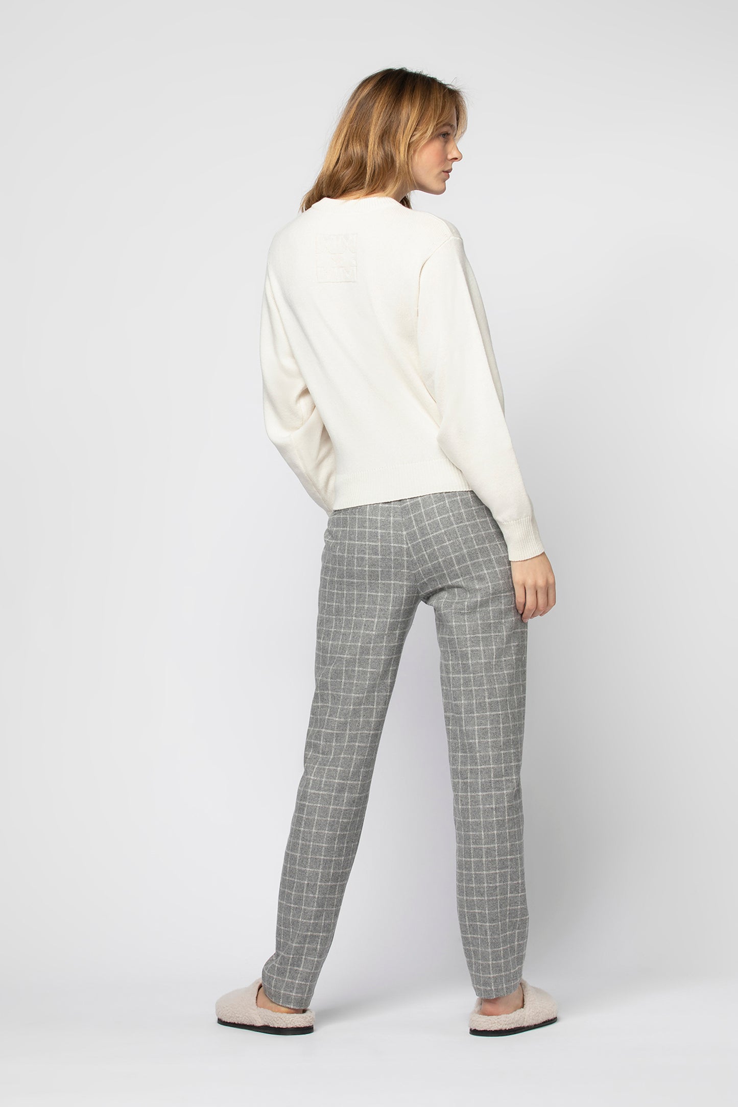 Pantalon BUSH gris & gris clair Laine Polyamide  haut de gamme femme MAX&MOI