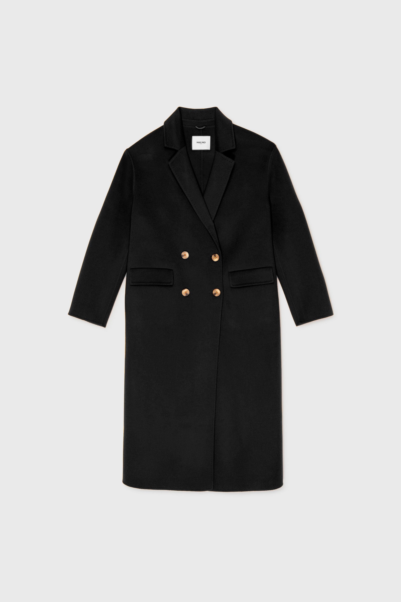 Manteau MABO noir Laine haut de gamme femme MAX&MOI