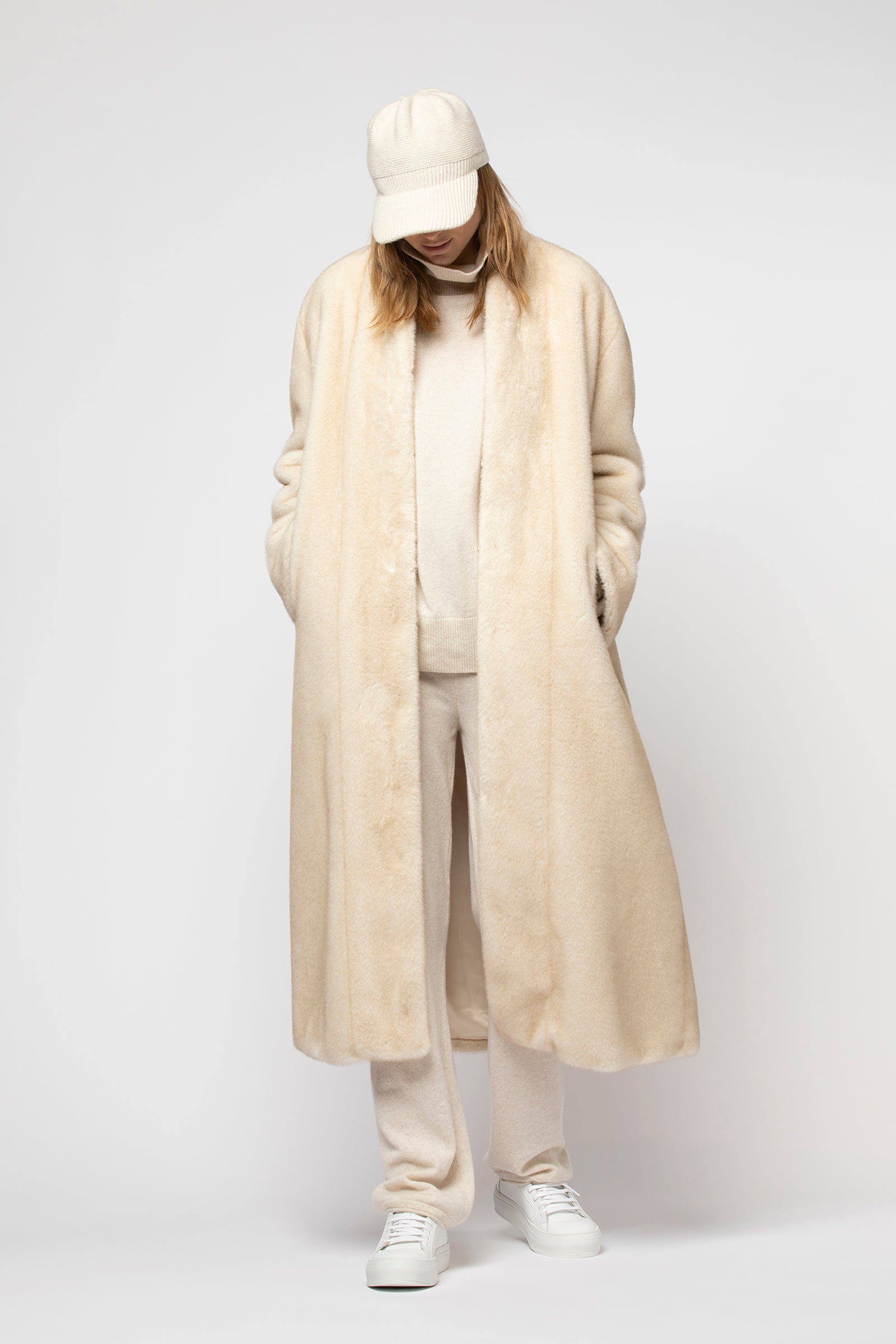 Manteau MOYANO beige Polyester haut de gamme femme MAX&MOI