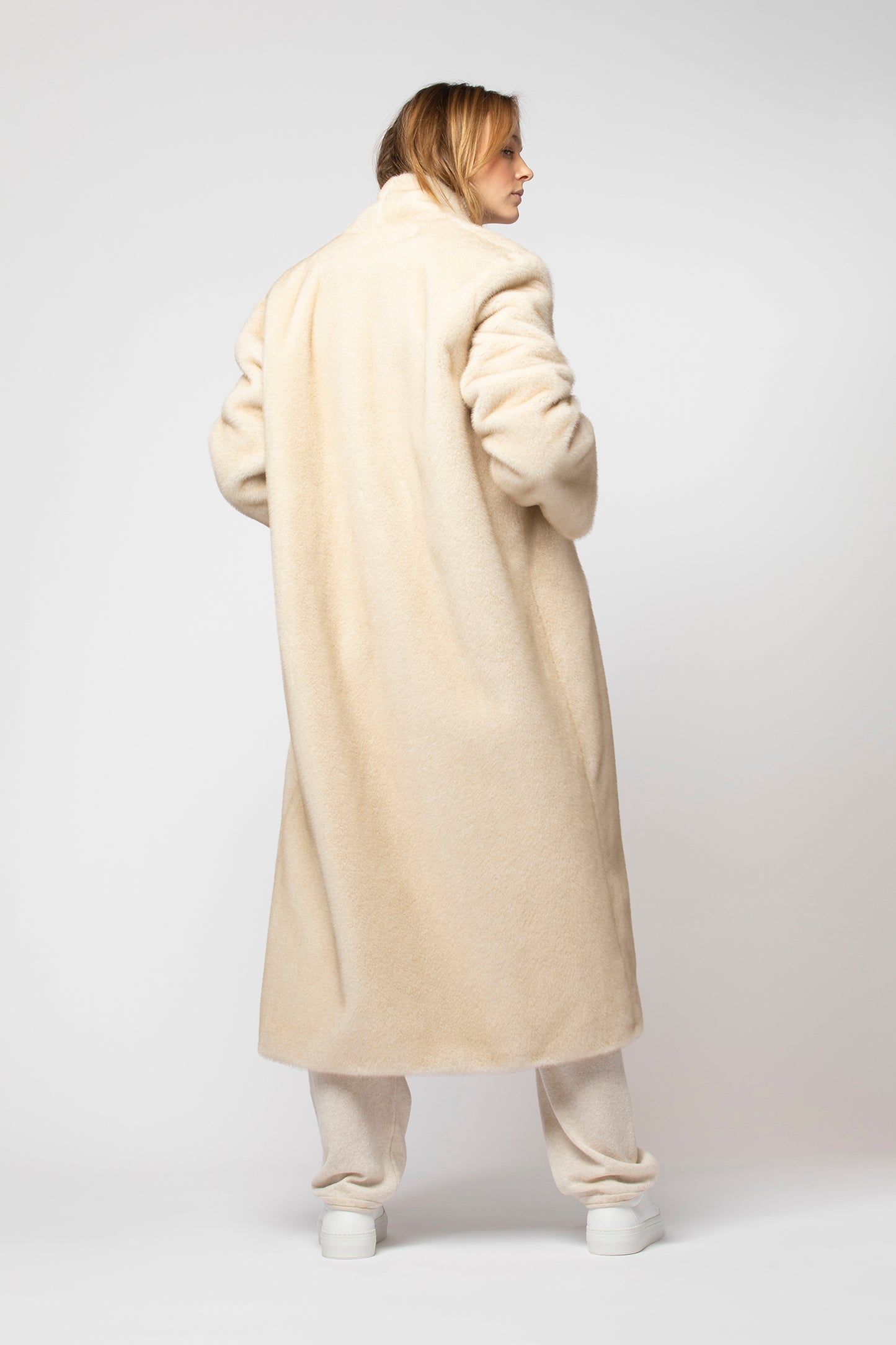Manteau MOYANO beige Polyester haut de gamme femme MAX&MOI