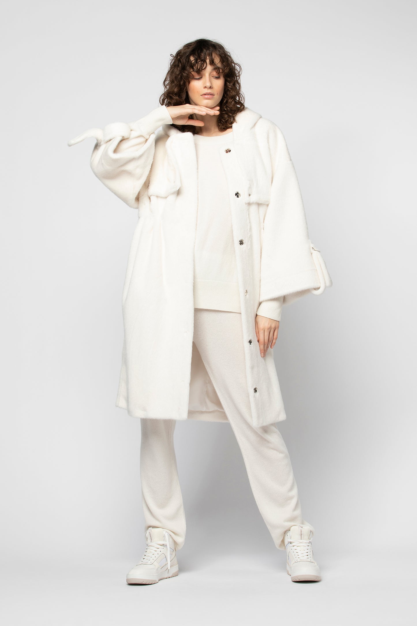 Manteau MYER blanc Polyester haut de gamme femme MAX&MOI