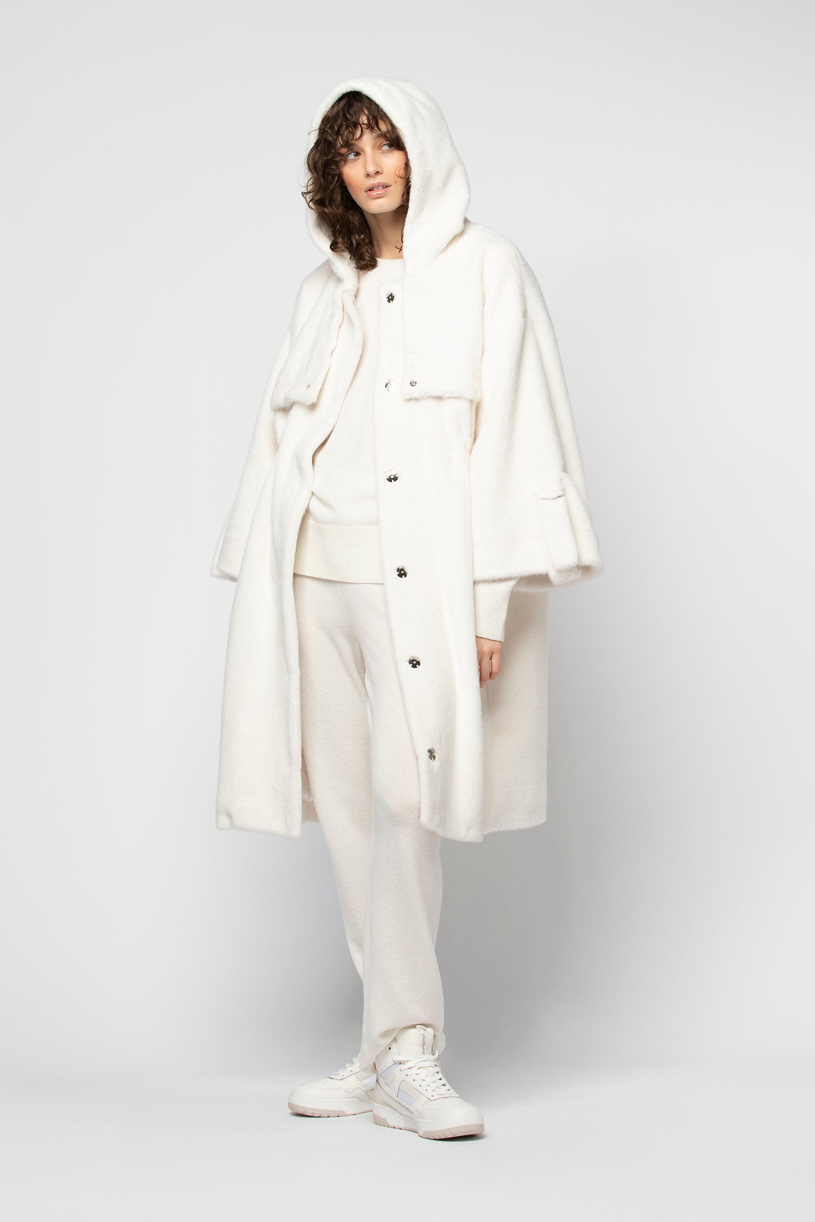 Manteau MYER blanc Polyester haut de gamme femme MAX&MOI