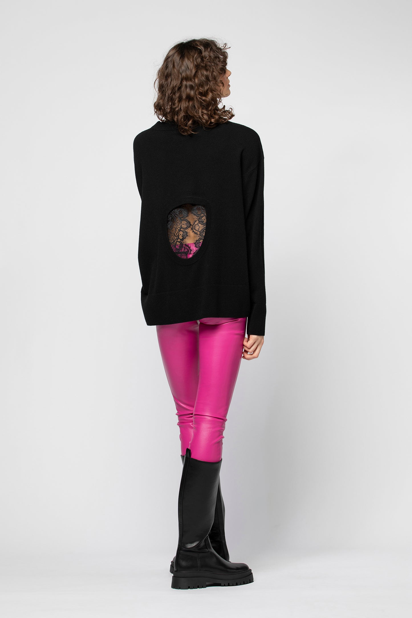 Pull PHIBY fuchsia Cachemire haut de gamme femme MAX&MOI