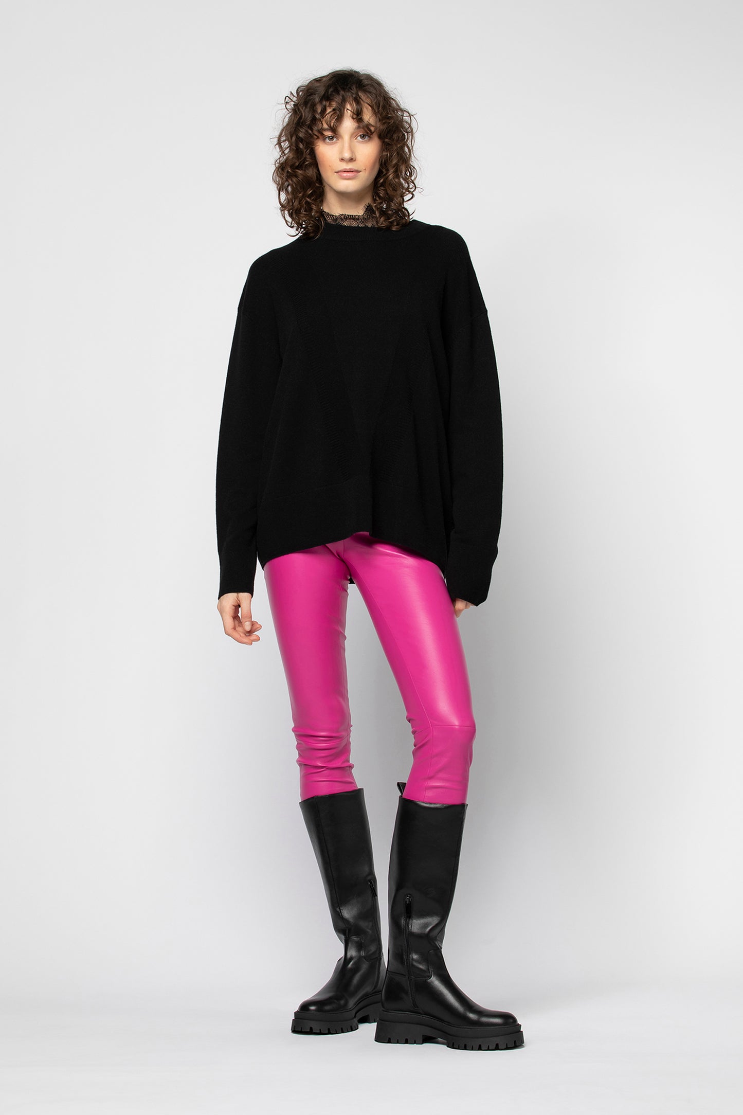 Pull PHIBY fuchsia Cachemire haut de gamme femme MAX&MOI