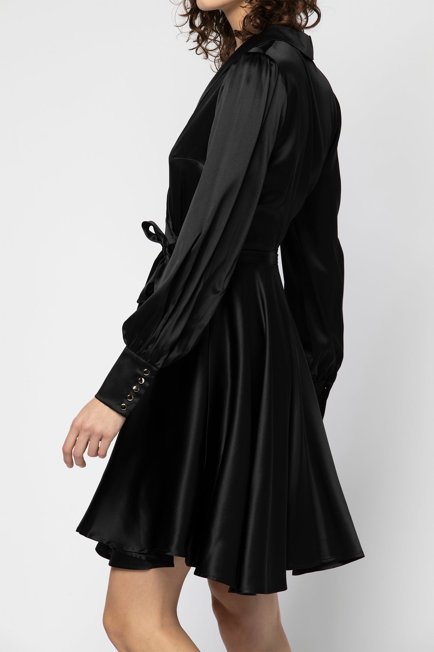 Robe RISOM noir Soie Elasthanne haut de gamme femme MAX&MOI