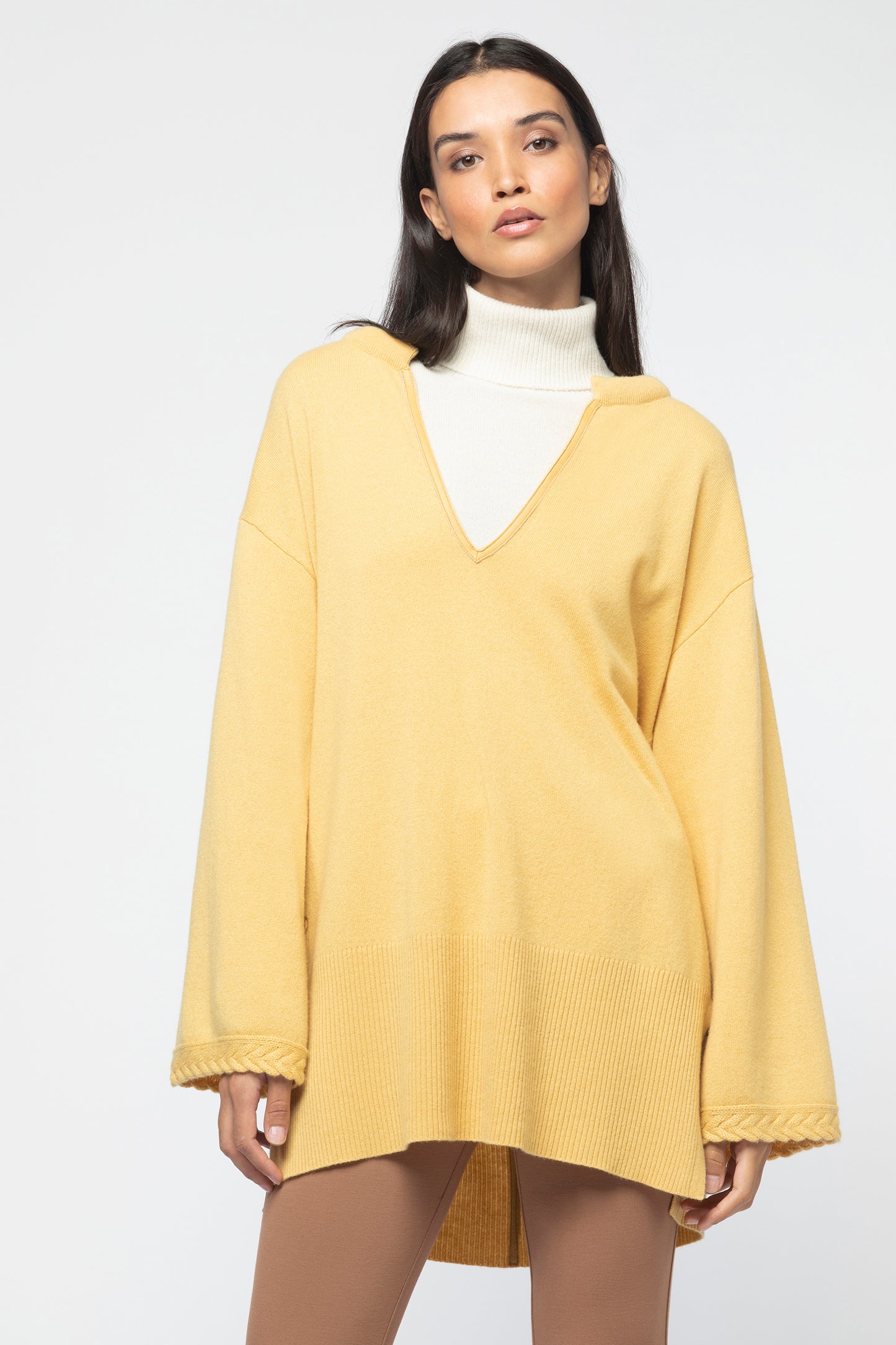 SYDNEY saffron cashmere sweater