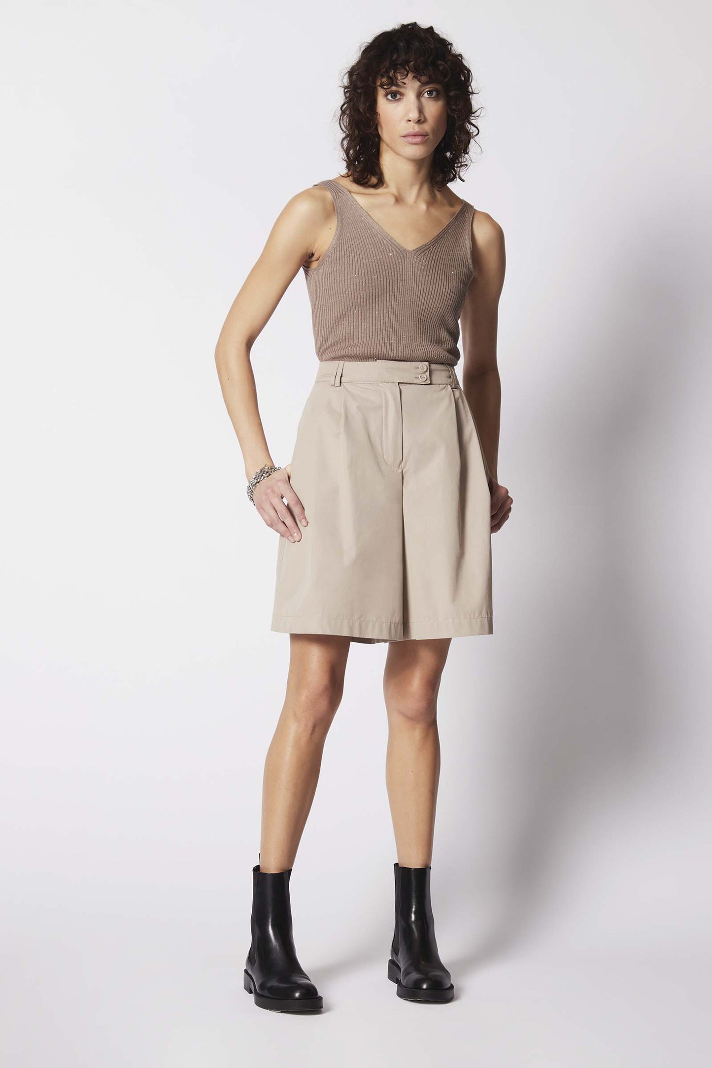LONG SHORT SULTA TAUPE